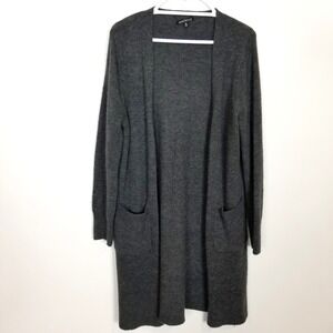 J. Crew Mercantile Women Wool Alpaca Blend Long Cardigan Sweater Sz M Gray